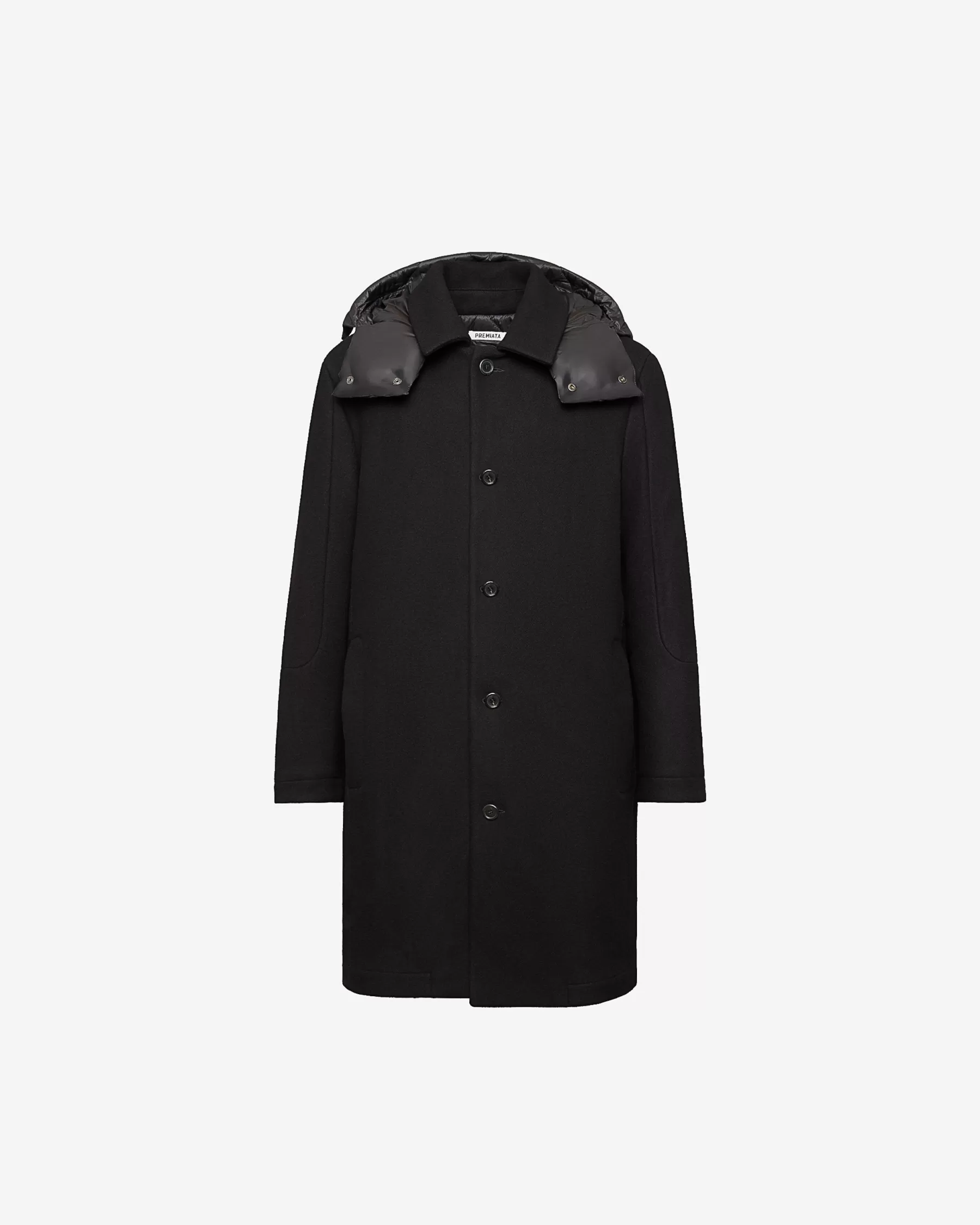 Premiata Cappotto in lana con dettagli in nylon Sale