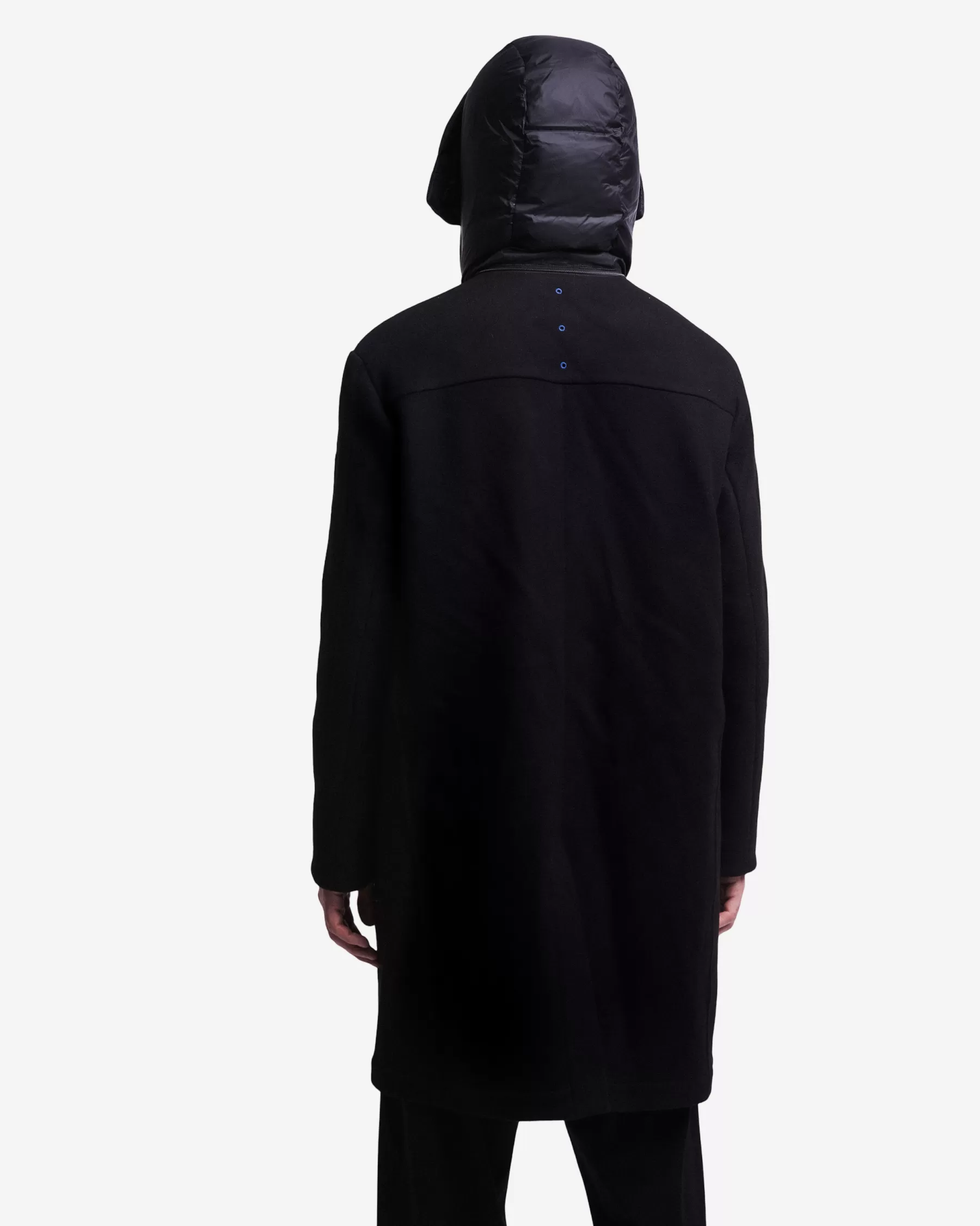 Premiata Cappotto in lana con dettagli in nylon Sale
