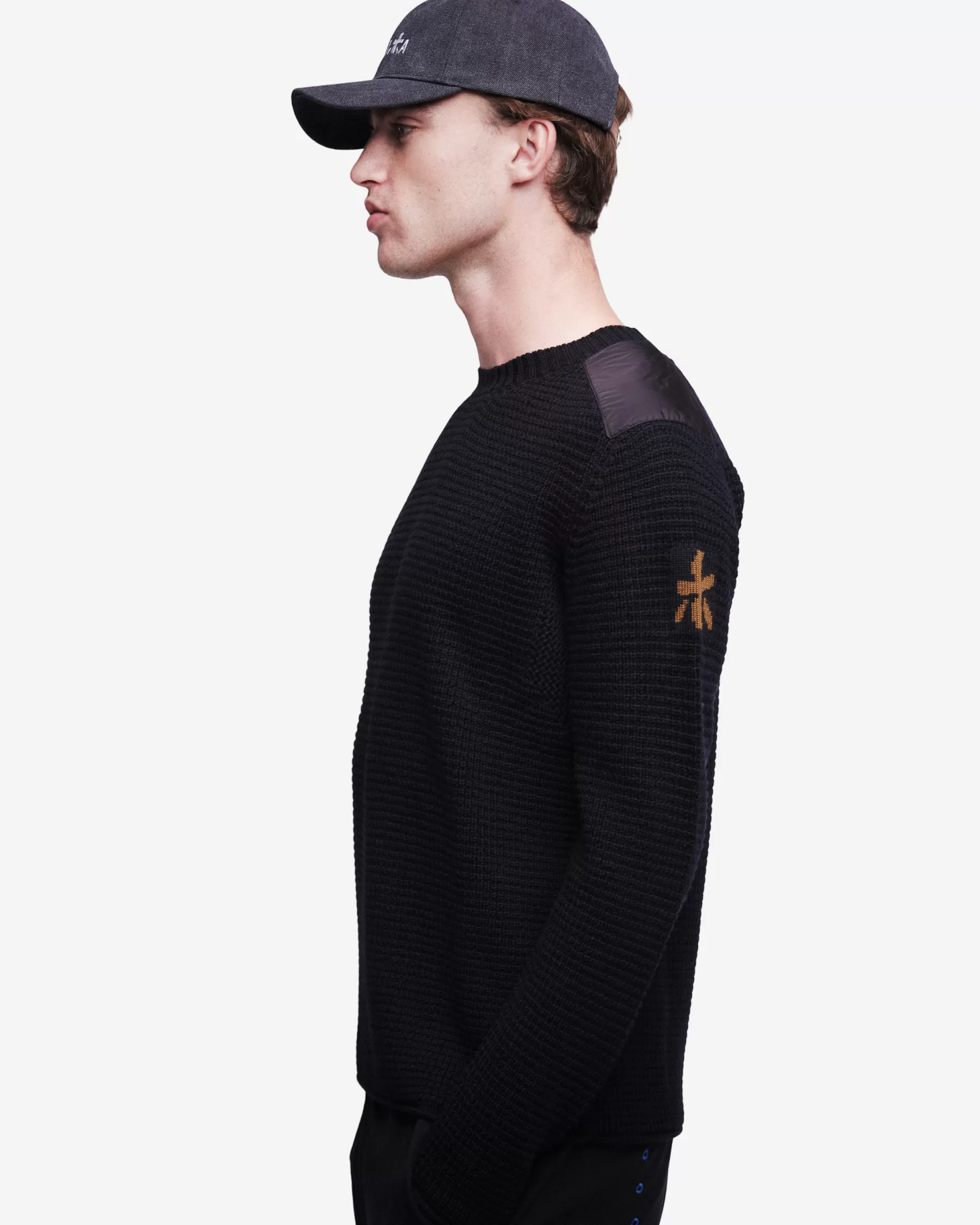 Premiata Maglia girocollo in lana con dettagli in nylon Sale