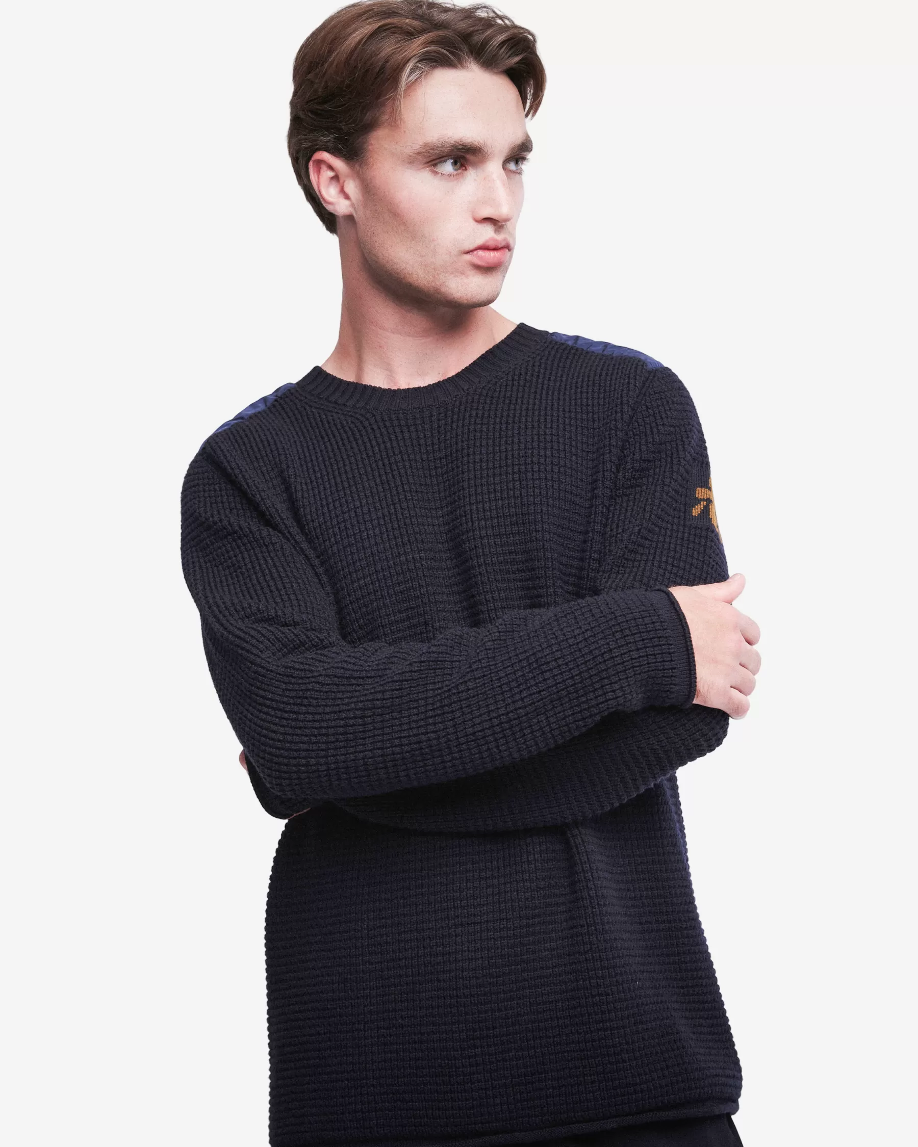 Premiata Maglia girocollo in lana con dettagli in nylon Clearance