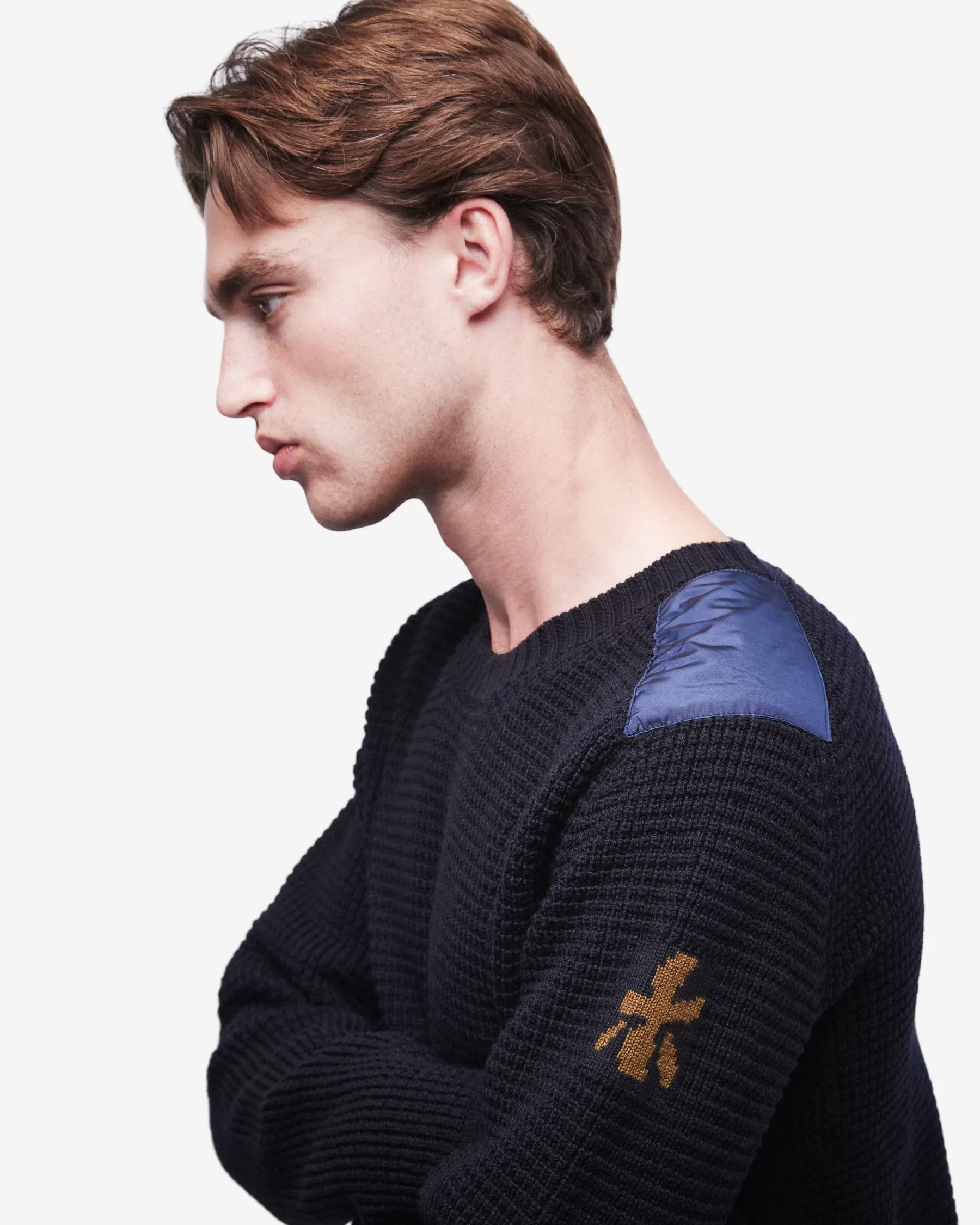 Premiata Maglia girocollo in lana con dettagli in nylon Clearance
