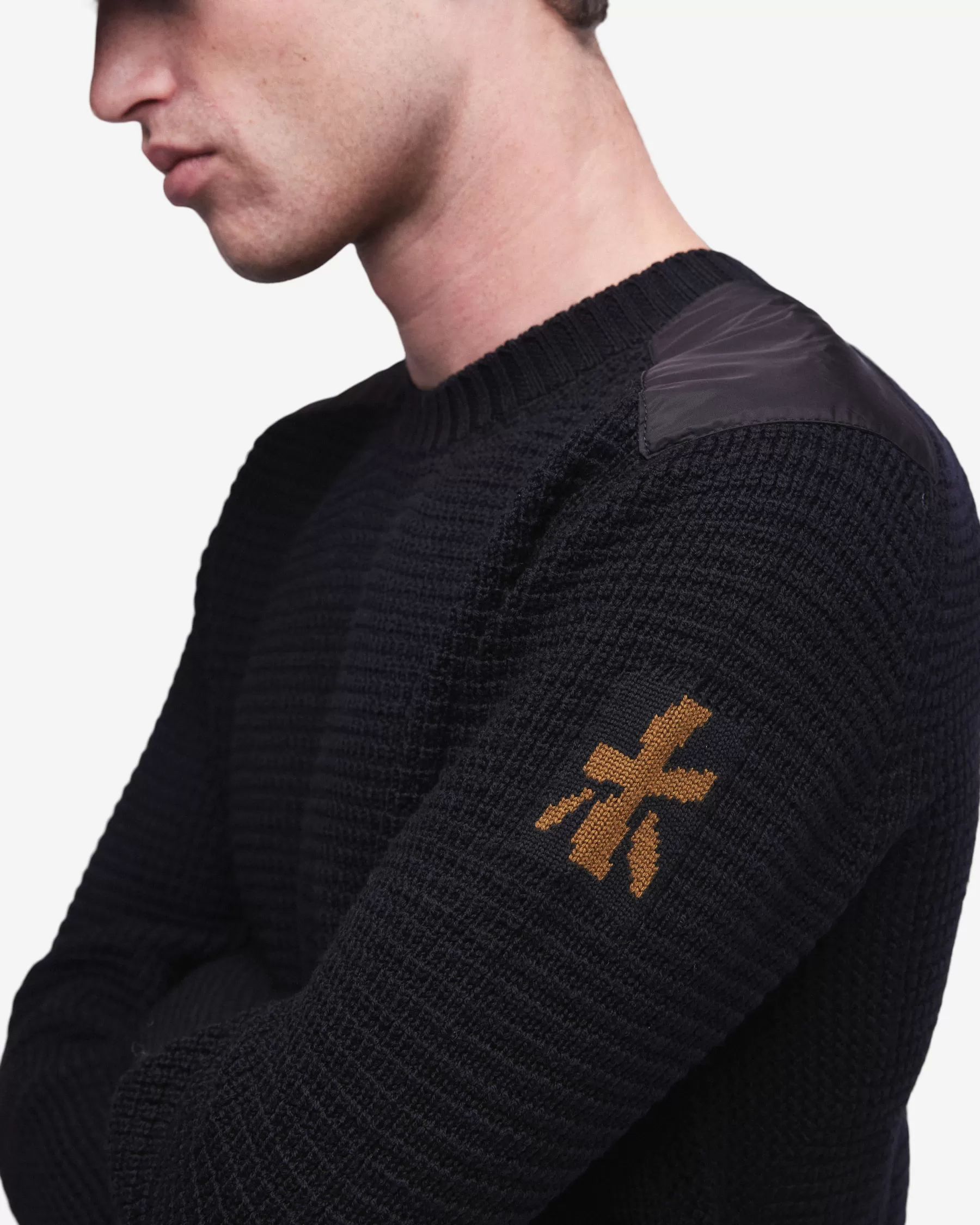 Premiata Maglia girocollo in lana con dettagli in nylon Sale